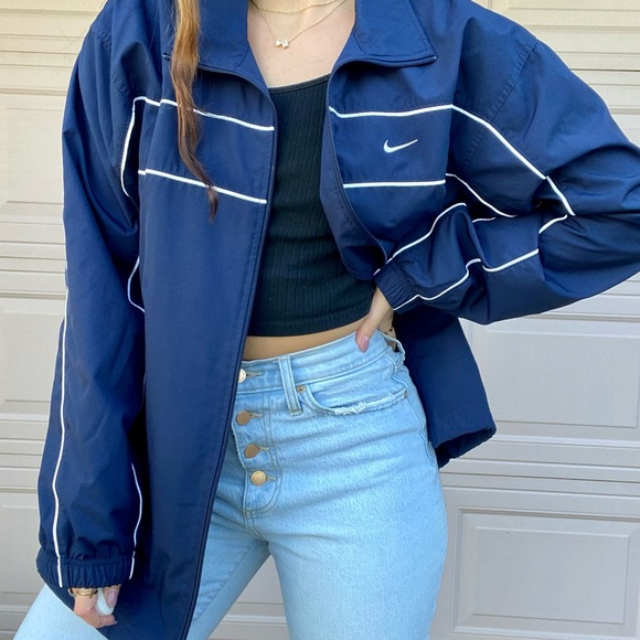 Vintage Silver Bar Nike Windbreaker - Picture 2 of 5